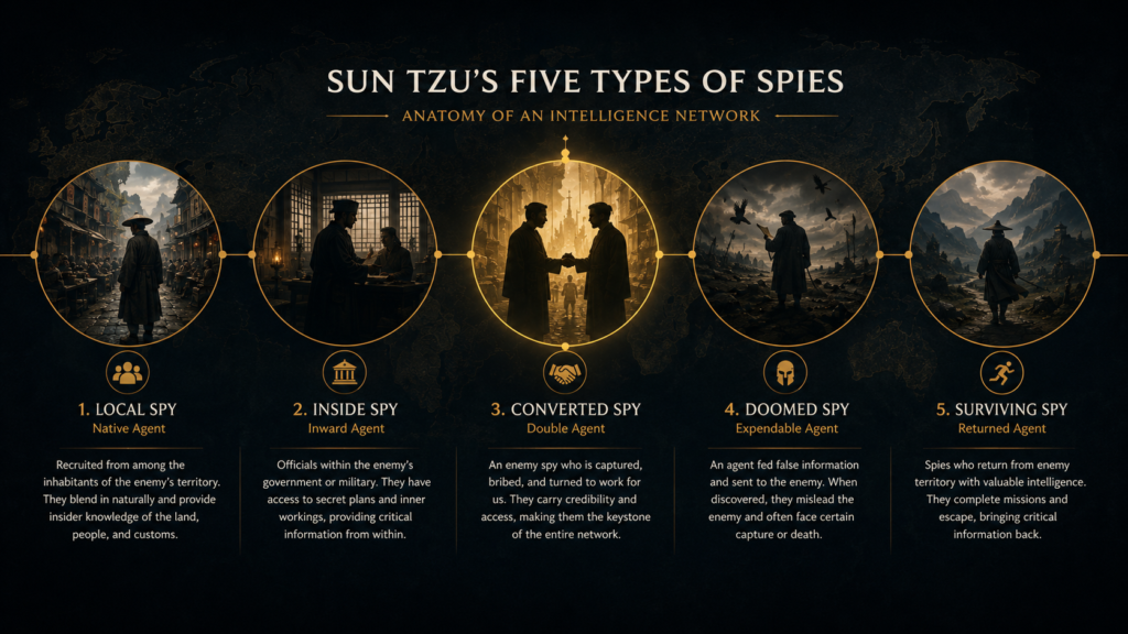 Sun Tzu five types of spies / Pennocle